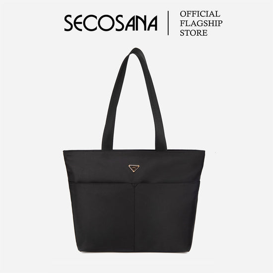 SECOSANA Natalia Plain Laptop Tote Bag
