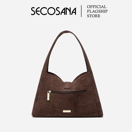 SECOSANA® Alba in Medium Suede Hobo Bag