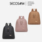 SECOSANA Ciennie Plain Simple Quilted Backpack