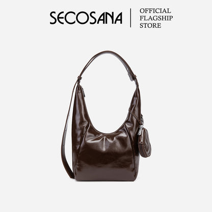 SECOSANA® Filiss Elegant Plain Multipurpose Shoulder Bag 2-in-1 Collection