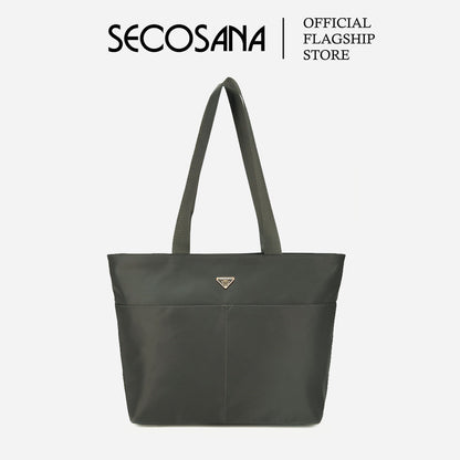SECOSANA Natalia Plain Laptop Tote Bag