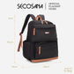 SECOSANA Bellarose Plain Simple Casual Laptop Backpack