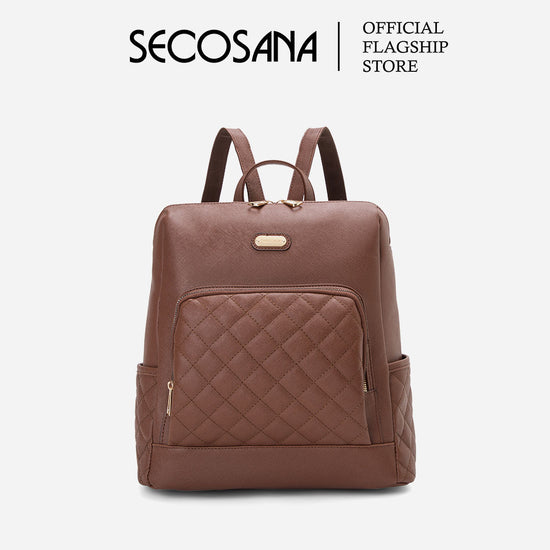 SECOSANA Biezil Plain Quilted Backpack