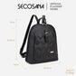 SECOSANA Ciennie Plain Simple Quilted Backpack