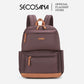 SECOSANA Bellarose Plain Simple Casual Laptop Backpack