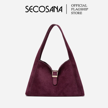 SECOSANA® Alba in Medium Suede Hobo Bag