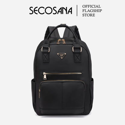 SECOSANA Criza Plain Simple Casual Laptop Backpack