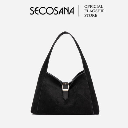 SECOSANA® Alba in Medium Suede Hobo Bag