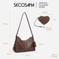 SECOSANA® Filiza Elegant Plain Multipurpose Shoulder Bag 2-in-1 Collection