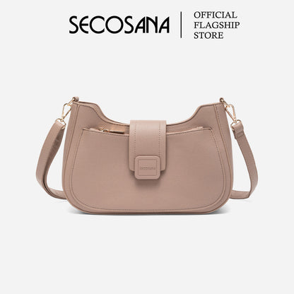 SECOSANA® Famella Minimalist Casual Plain Crossbody Bag