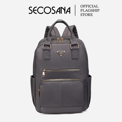SECOSANA Criza Plain Simple Casual Laptop Backpack