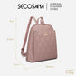 SECOSANA Cienna Plain Simple Quilted Backpack