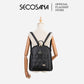 SECOSANA Ciennie Plain Simple Quilted Backpack