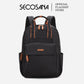 SECOSANA Belle Plain Simple Casual Laptop Backpack