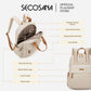 SECOSANA Belle Plain Simple Casual Laptop Backpack