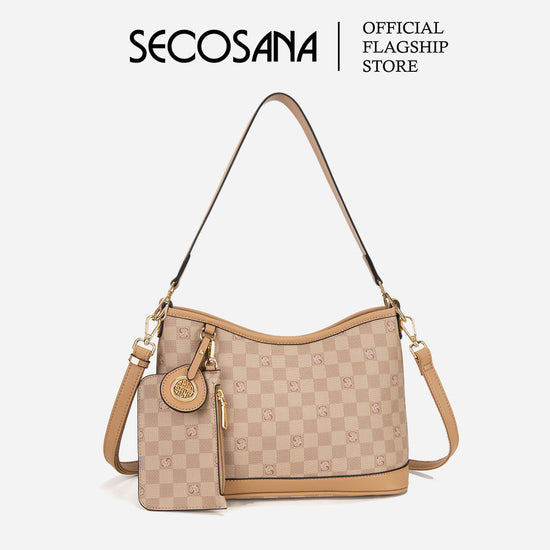 SECOSANA Danika Elegant Multipurpose Shoulder Bag 2-in-1 Collection