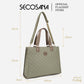 SECOSANA Opal Quilted Laptop Shoulder Bag