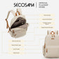 SECOSANA Bellina Plain Simple Casual Laptop Backpack