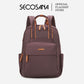 SECOSANA Belle Plain Simple Casual Laptop Backpack