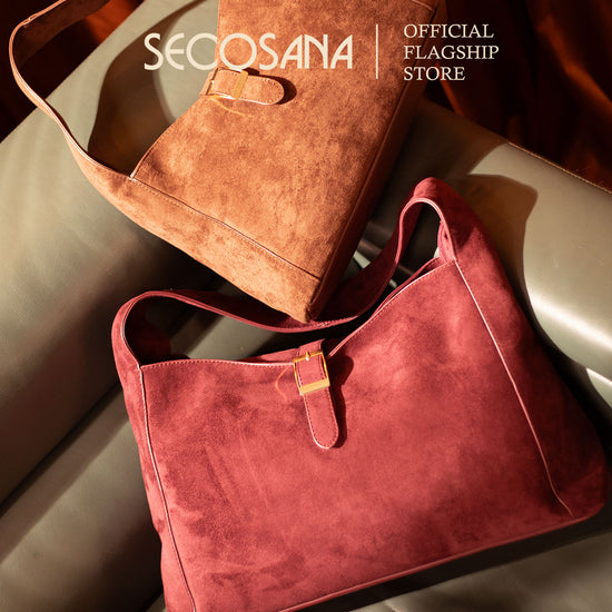 SECOSANA® Alba in Large Suede Hobo Bag