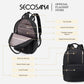 SECOSANA Crizel Plain Simple Casual Laptop Backpack