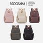 SECOSANA Bellina Plain Simple Casual Laptop Backpack