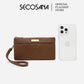 SECOSANA® Icarri Suede Wristlet Long Wallet with Box