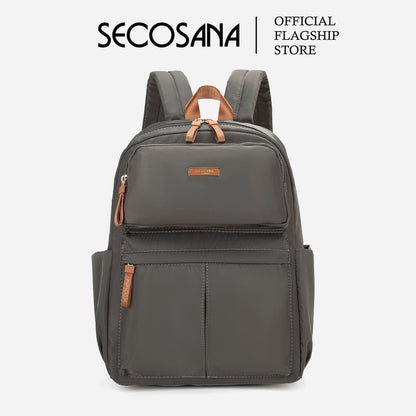 SECOSANA Belladona Plain Simple Casual Laptop Backpack