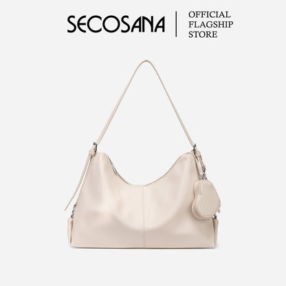 SECOSANA® Filiza Elegant Plain Multipurpose Shoulder Bag 2-in-1 Collection