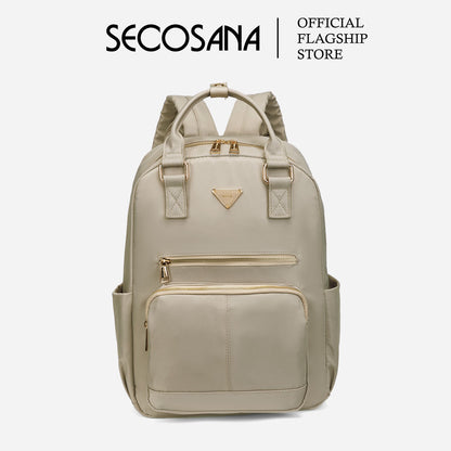 SECOSANA Criza Plain Simple Casual Laptop Backpack