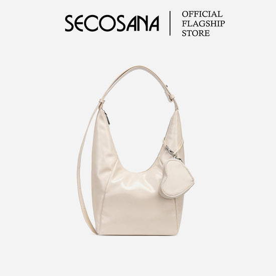 SECOSANA® Filiss Elegant Plain Multipurpose Shoulder Bag 2-in-1 Collection