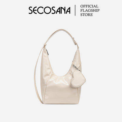 SECOSANA® Filiss Elegant Plain Multipurpose Shoulder Bag 2-in-1 Collection