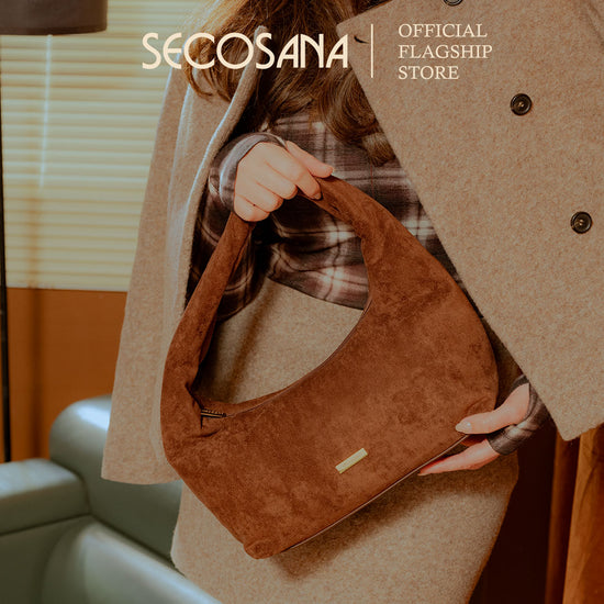 SECOSANA® Mercer in Small Suede Hobo Bag