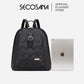 SECOSANA Ciennie Plain Simple Quilted Backpack