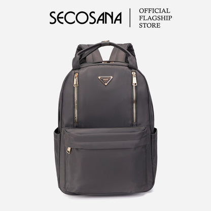 SECOSANA Crizel Plain Simple Casual Laptop Backpack