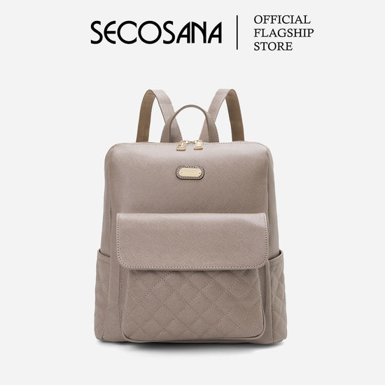 SECOSANA Bienna Plain Quilted Backpack