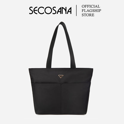 SECOSANA Natalia Plain Laptop Tote Bag