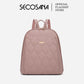 SECOSANA Cienna Plain Simple Quilted Backpack