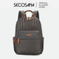 SECOSANA Belle Plain Simple Casual Laptop Backpack