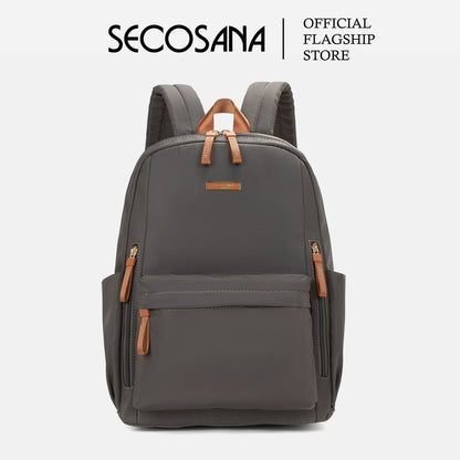 SECOSANA Bellina Plain Simple Casual Laptop Backpack