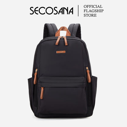 SECOSANA Bellina Plain Simple Casual Laptop Backpack