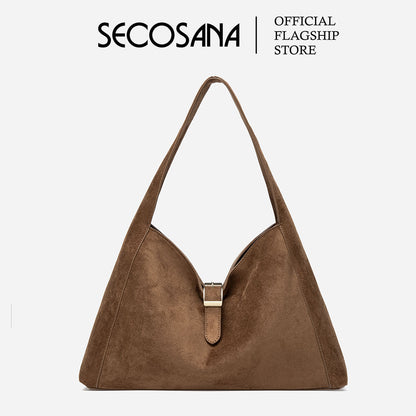 SECOSANA® Alba in Large Suede Hobo Bag