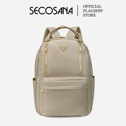 SECOSANA Crizel Plain Simple Casual Laptop Backpack