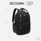 SECOSANA Crizel Plain Simple Casual Laptop Backpack